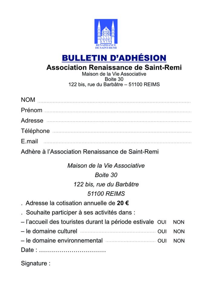 Bulletin adhesion